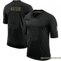 Mens Green Bay Packers Christian Watson Black Authentic 2020 Salute To Service Gbp212 Jersey GBP354